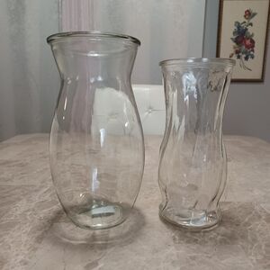 Elegant Clear Glass Vase Set Floral New Garden Rose Flower Vase Home Decor